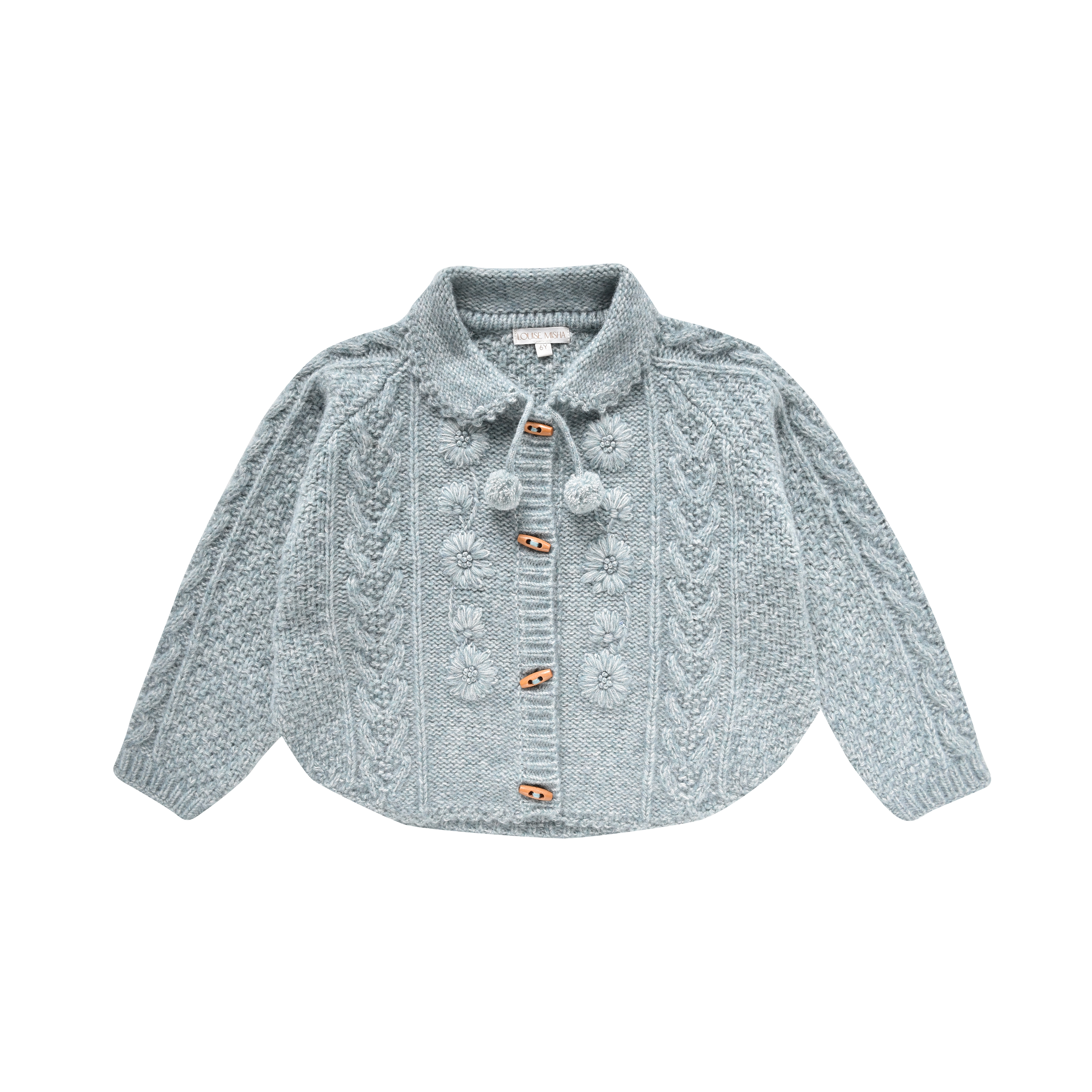 Louise Misha-Khella Cape(Mineral Blue)