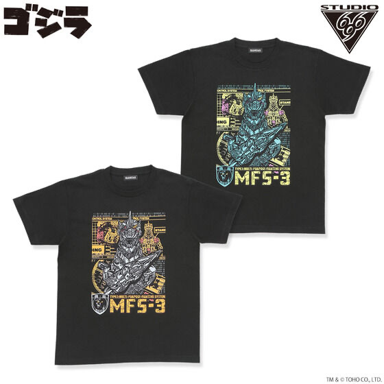Pbandai 預訂2023/10月 ゴジラ Tシャツ 三式機龍 ダメージVer. feat.STUDIO696