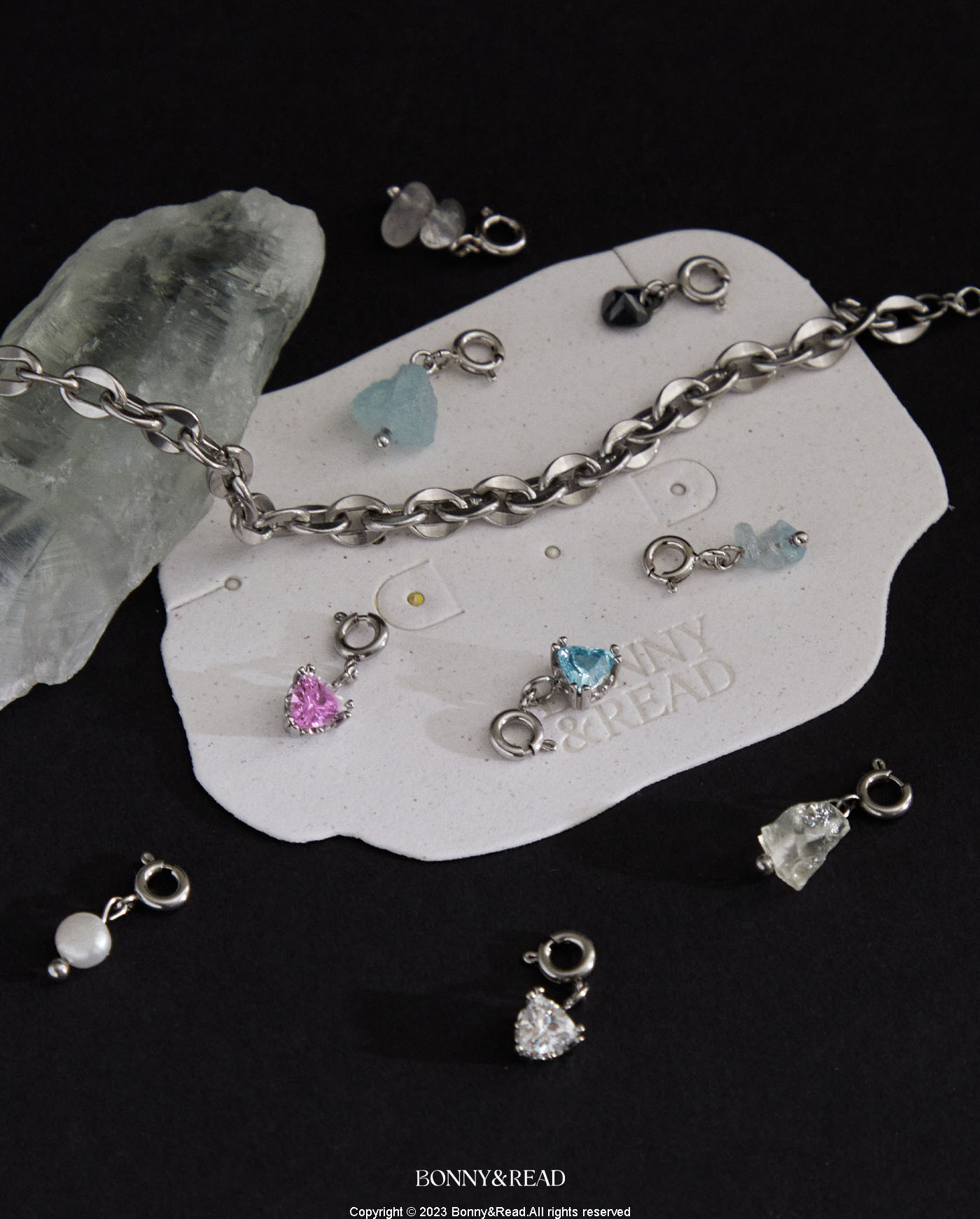 平價飾品,鋼飾,鎖骨鍊,手鍊,礦石,水晶