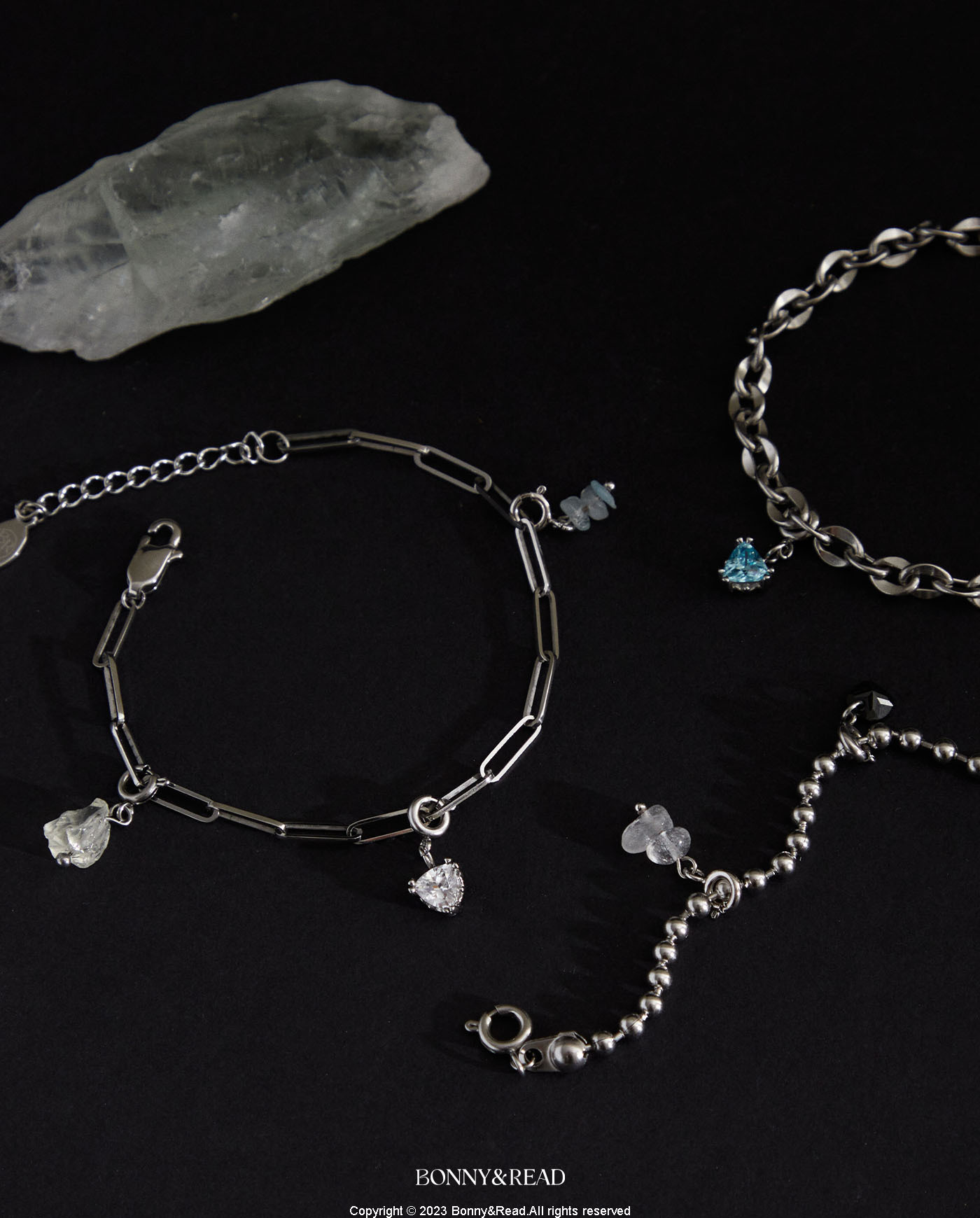 平價飾品,鋼飾,鎖骨鍊,手鍊,礦石,水晶