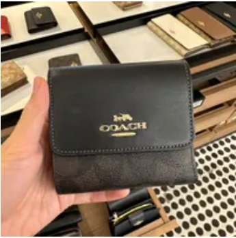 [S] COACH CE930 SIGNATURE SM TFD WALLET,IM/BROWN/BLACK, 195031760280 (SCO442)