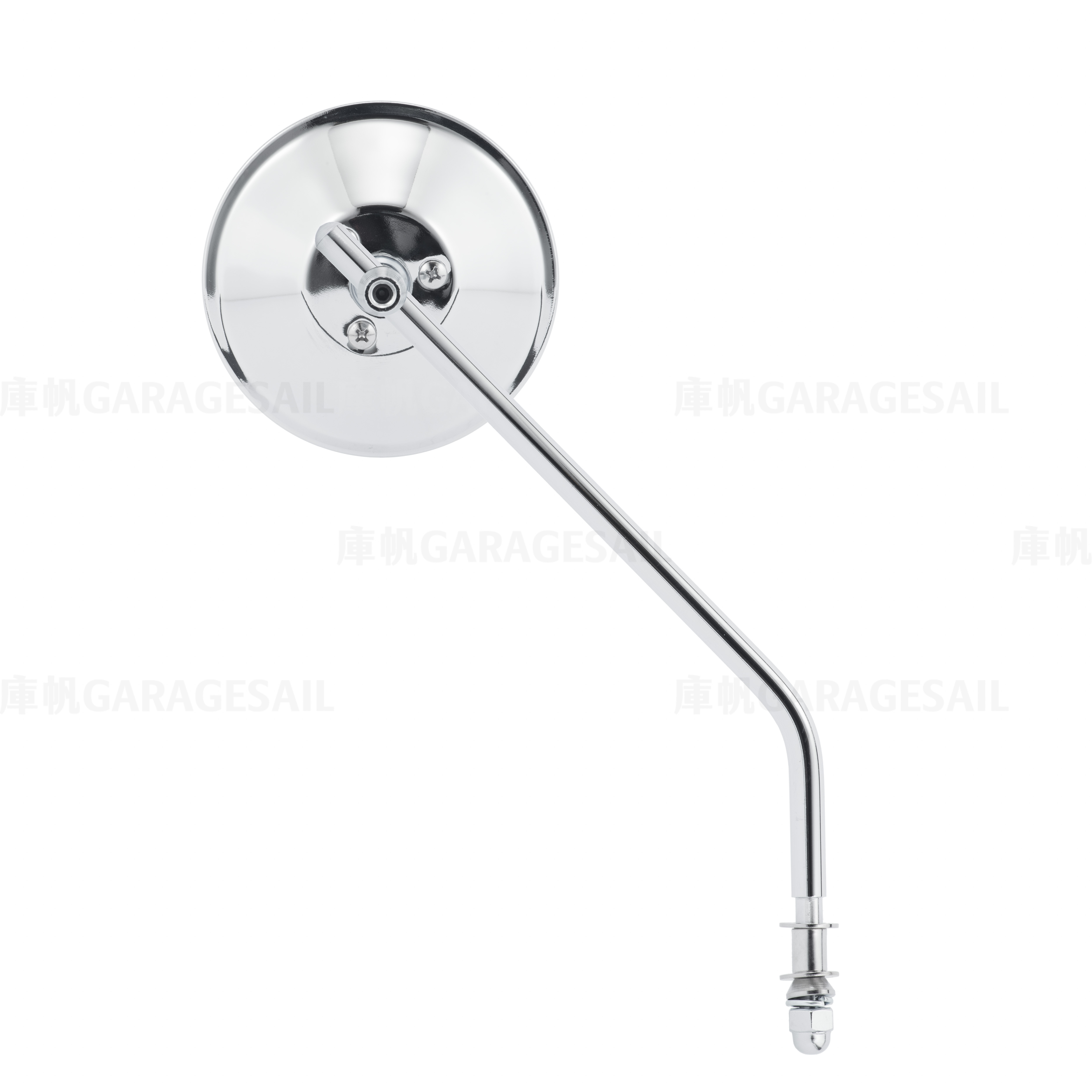 哈雷/凱旋專用 一般位置 後照鏡 4吋圓 銀