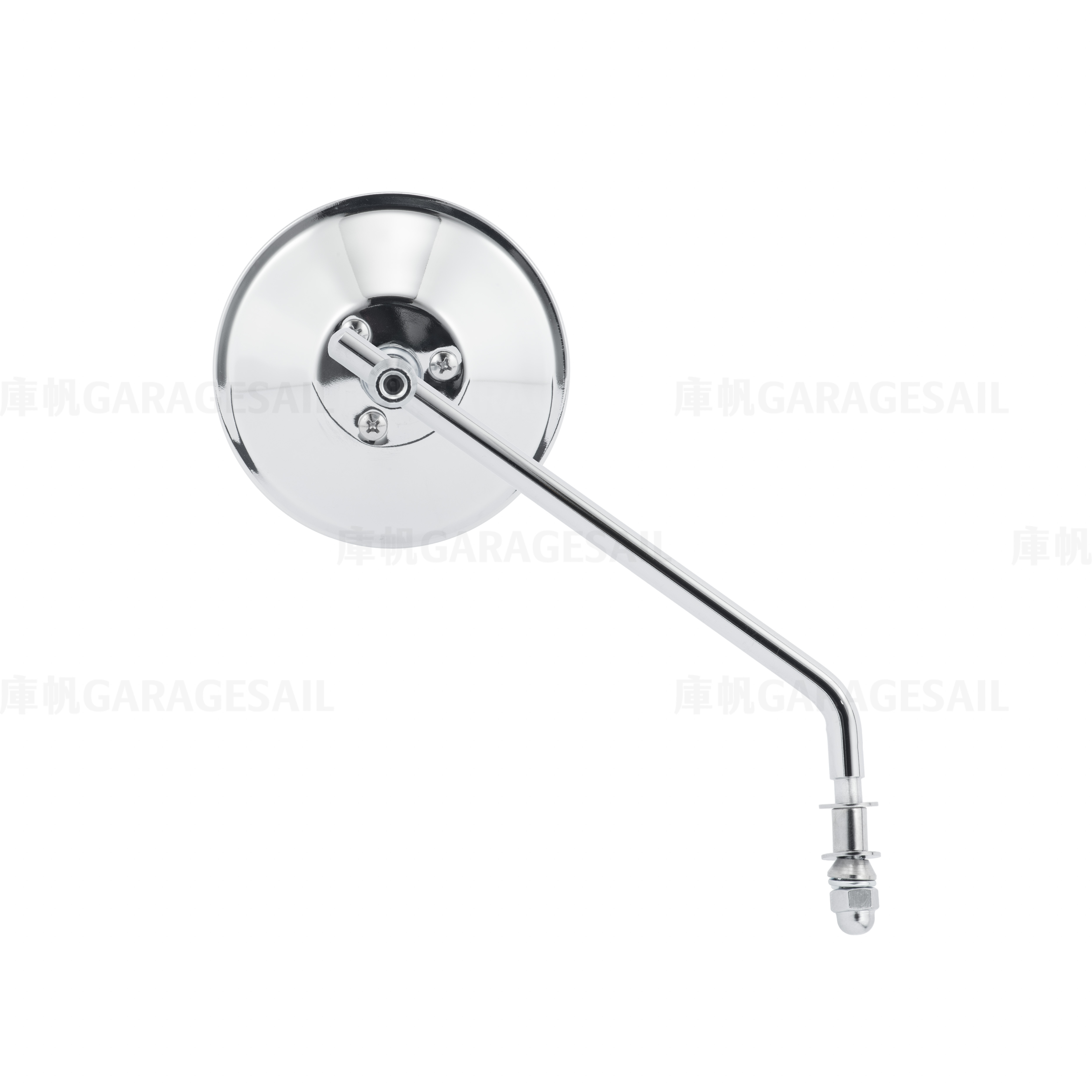 哈雷/凱旋專用 一般位置 後照鏡 4吋圓 銀