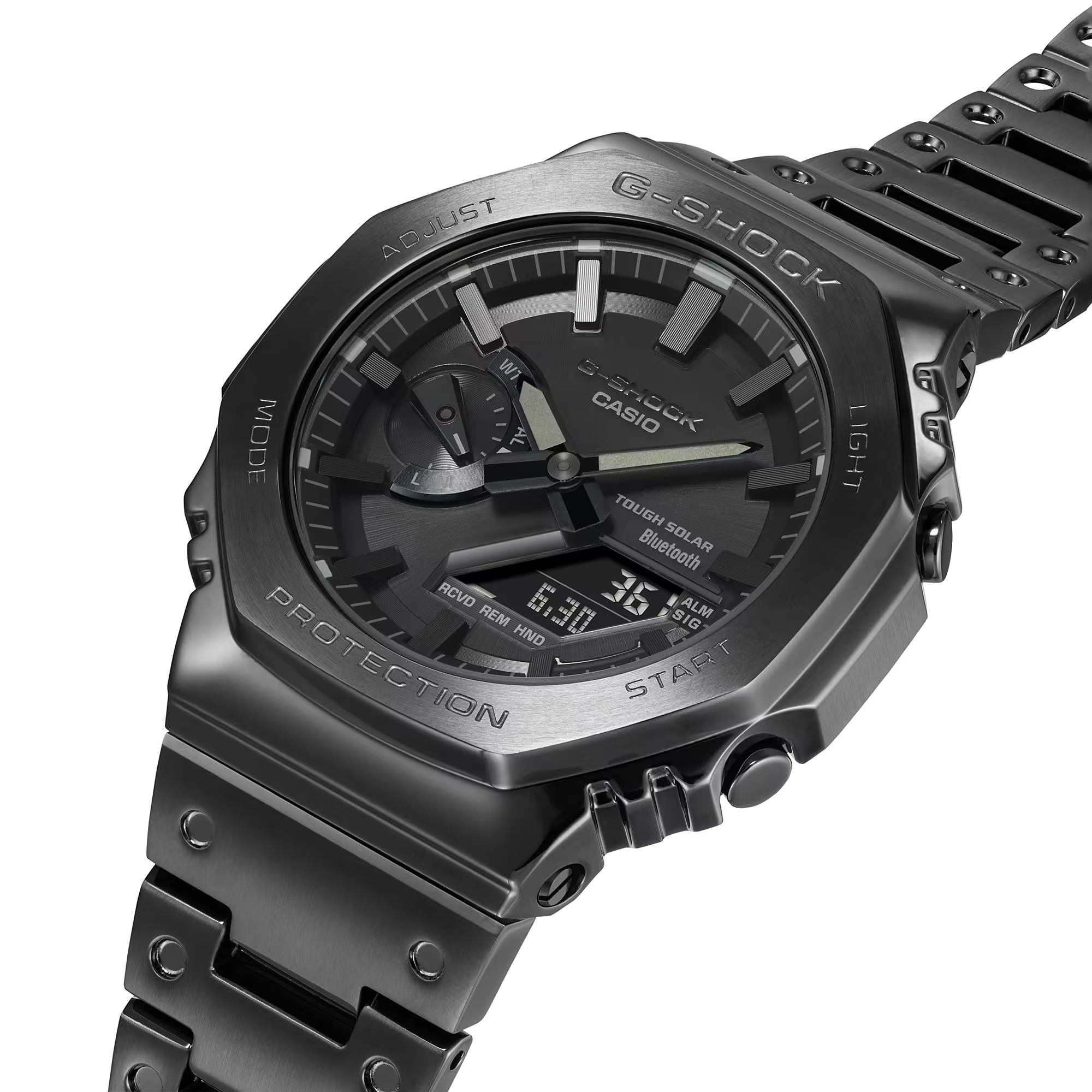 萬年鐘錶 - G-SHOCK  全金屬家族生力軍 金屬系列太陽能藍牙運動電子錶  GM-B2100BD-1A  錶徑 : 44.4 mm