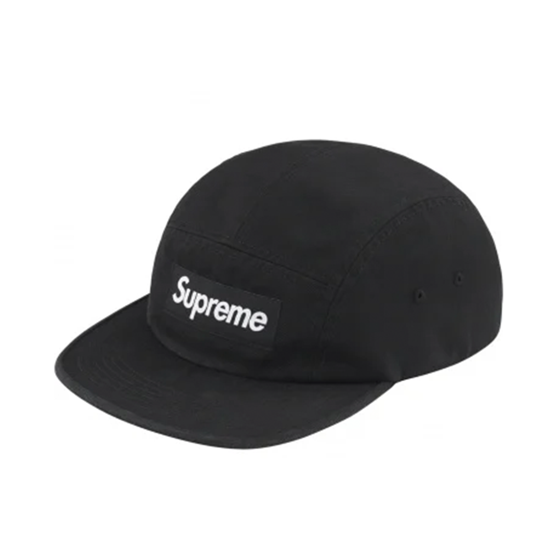 Supreme 23FW Washed Chino Twill Camp Cap 五分割帽黑色