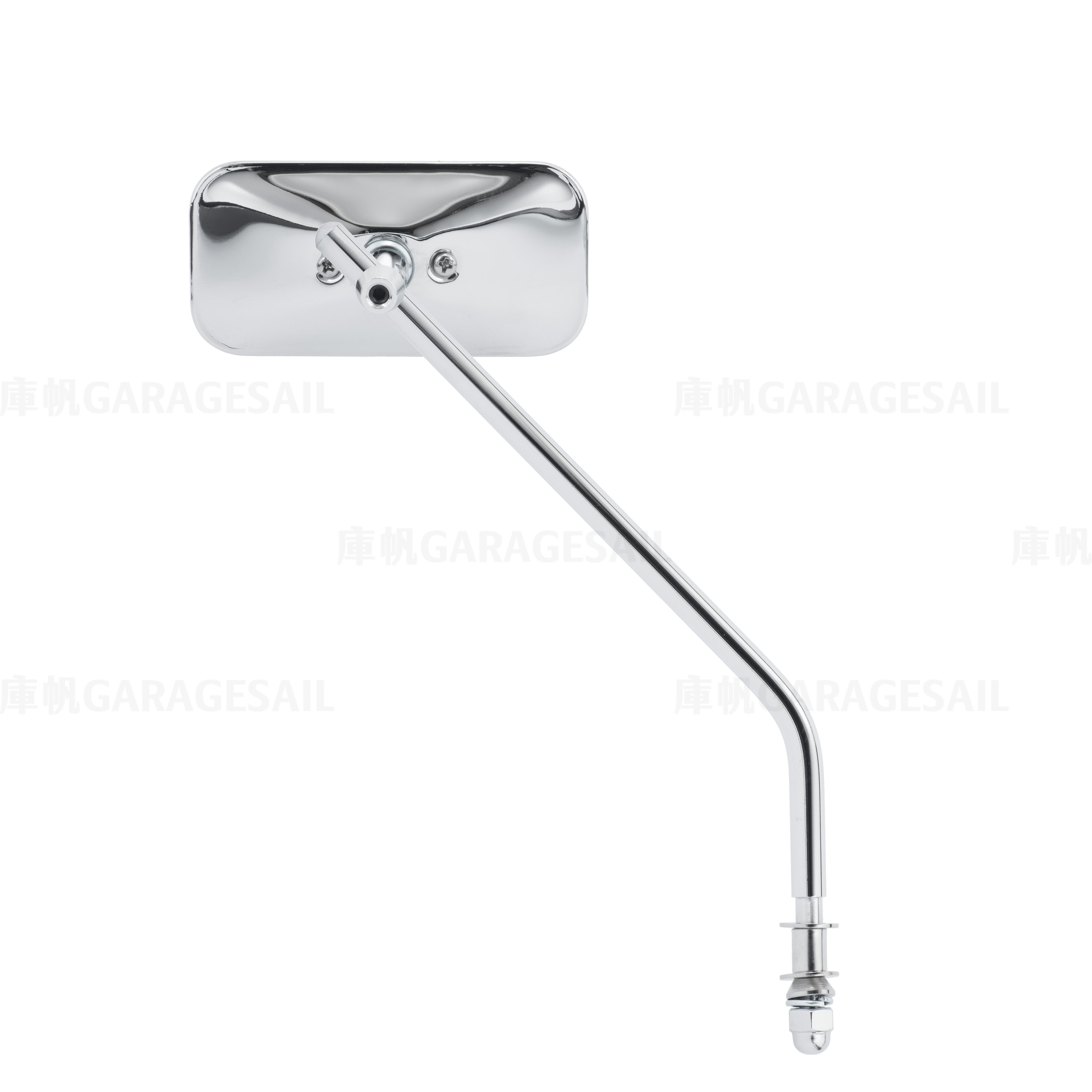 哈雷/凱旋專用 一般位置 後照鏡 小長方 - 銀