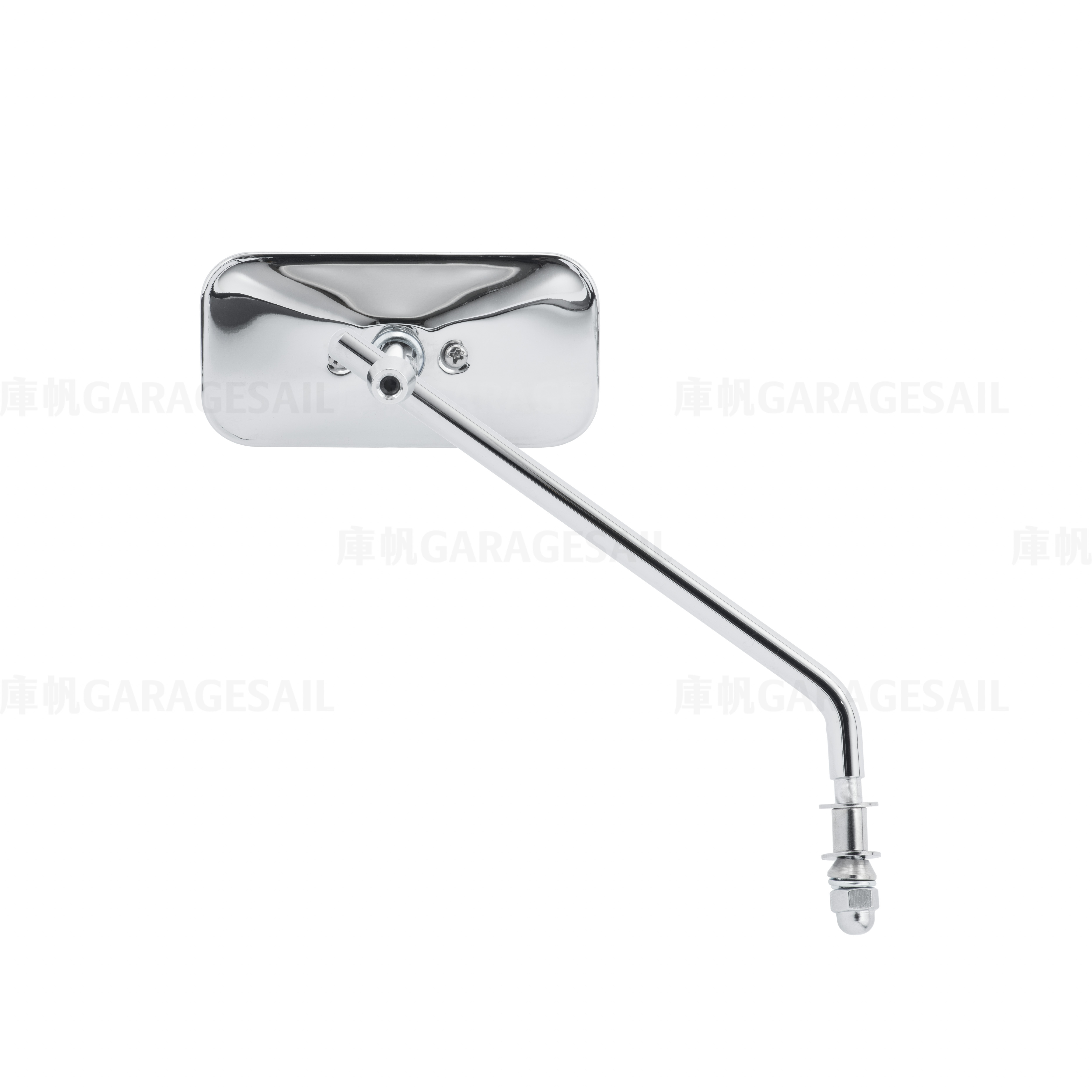 哈雷/凱旋專用 一般位置 後照鏡 小長方 - 銀