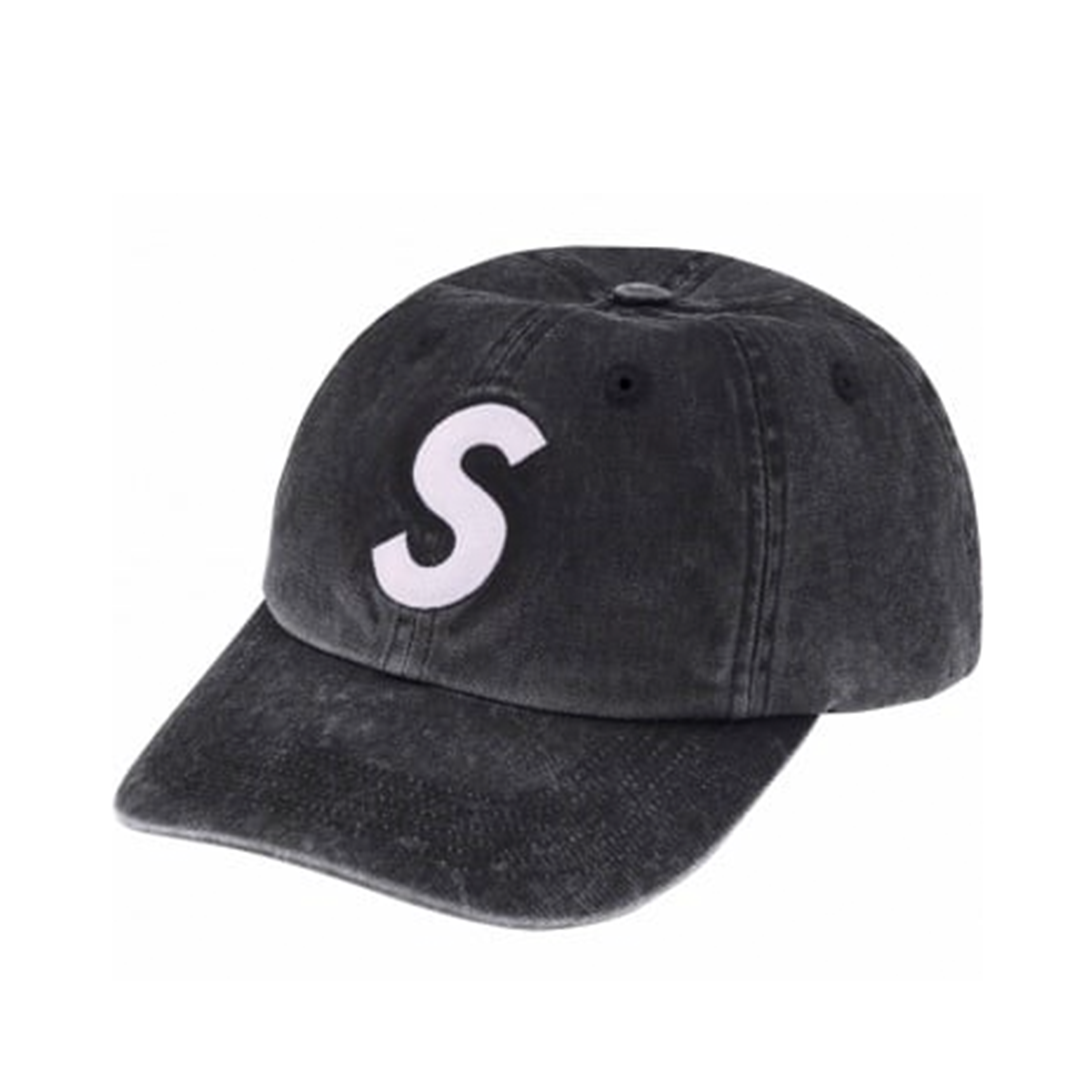 Supreme 23FW Pigment Print S Logo 6 Panel 六分割S帽黑色