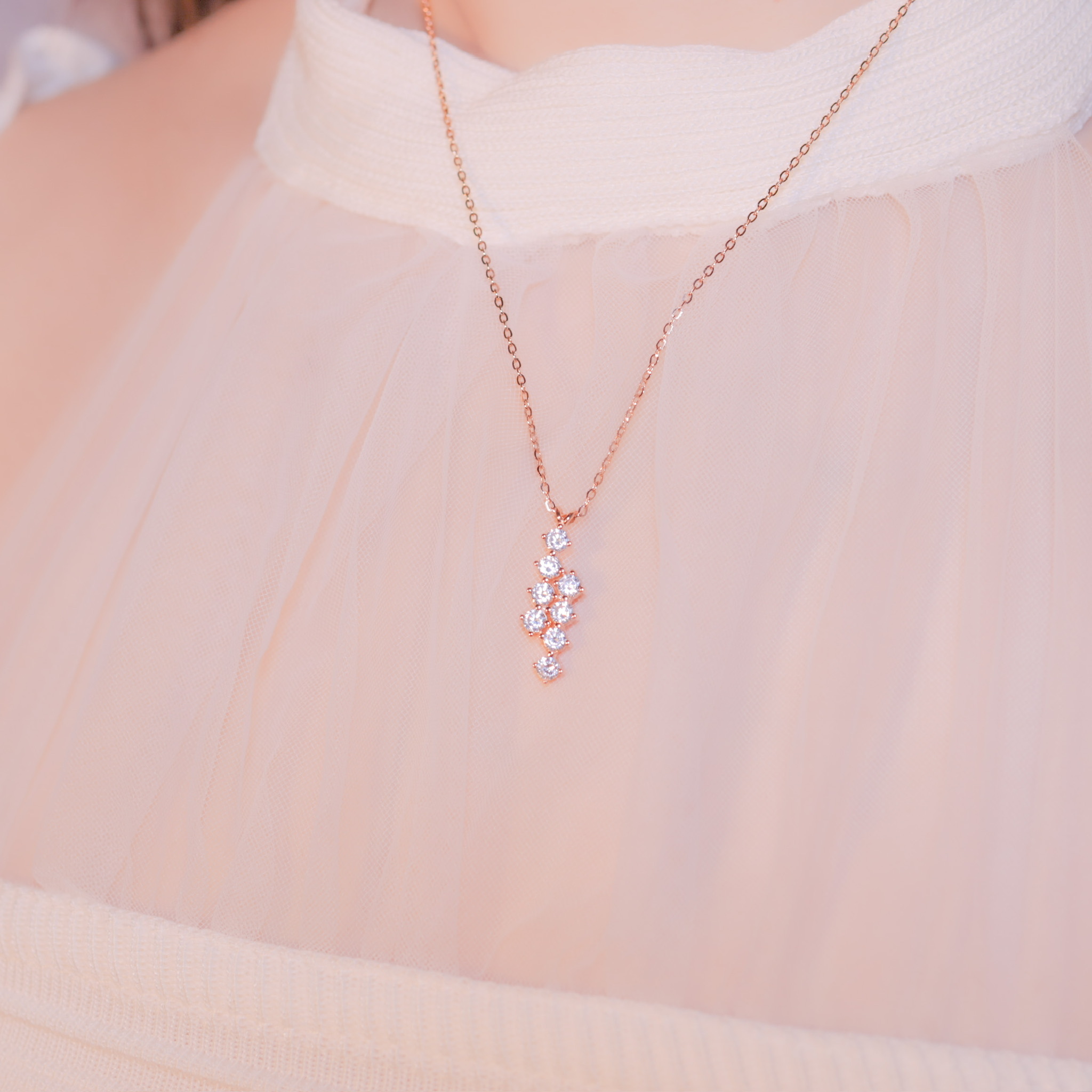 | 925純銀・白金・ 玫瑰金 | 形影不離項鍊 (銀/玫瑰金) | NE0918 |