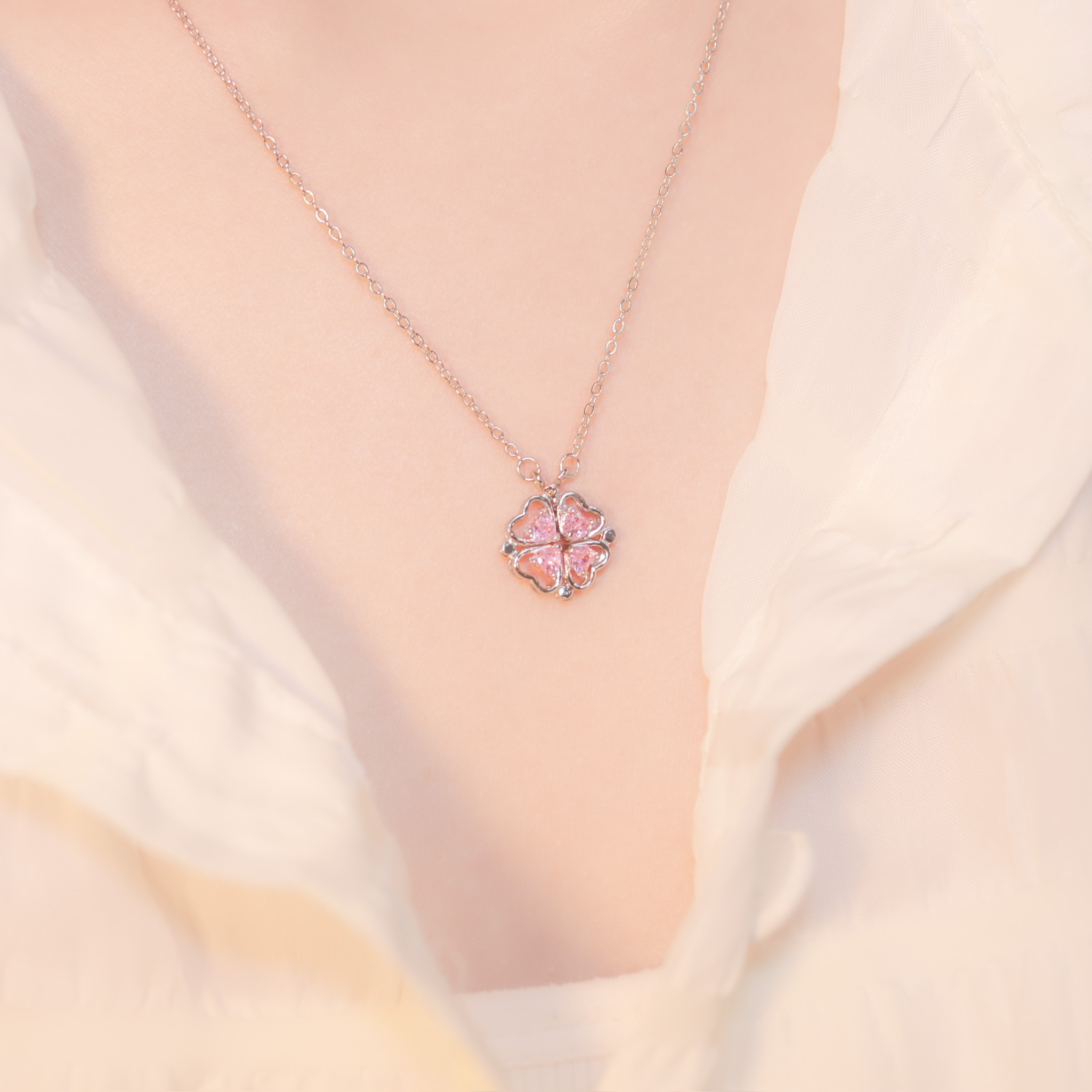 | 925 Silver・White Gold・Rose Gold | Gather Happiness Necklace 2.0（Silver / Rose Gold） | NE0922 |