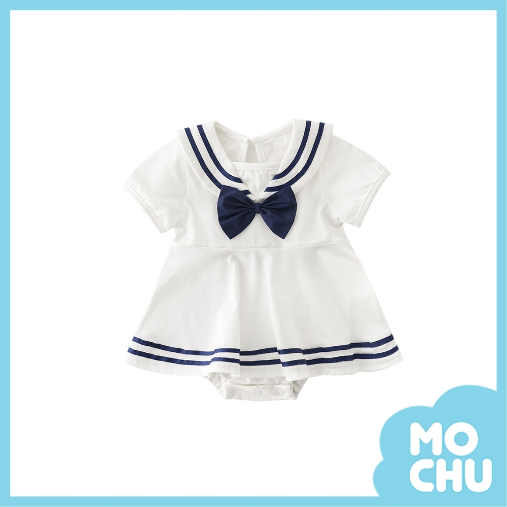 (66cm現貨)海軍領蝴蝶結三角包屁衣