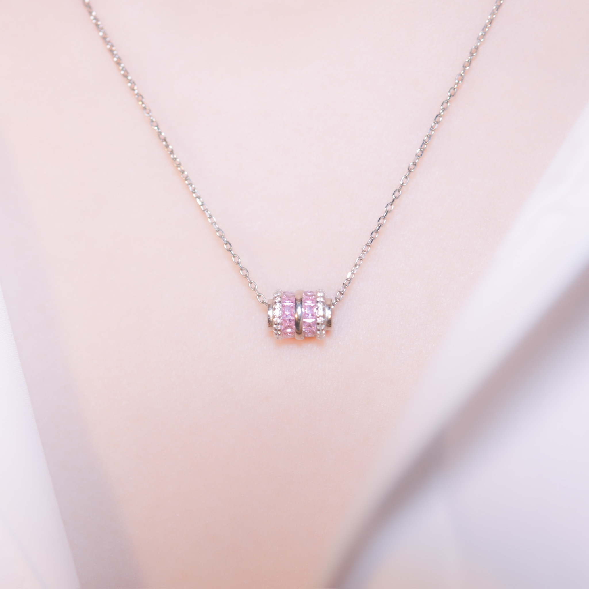 | 925 Silver・ White Gold  | Dreamy Tambourine Necklace | NE0927  |