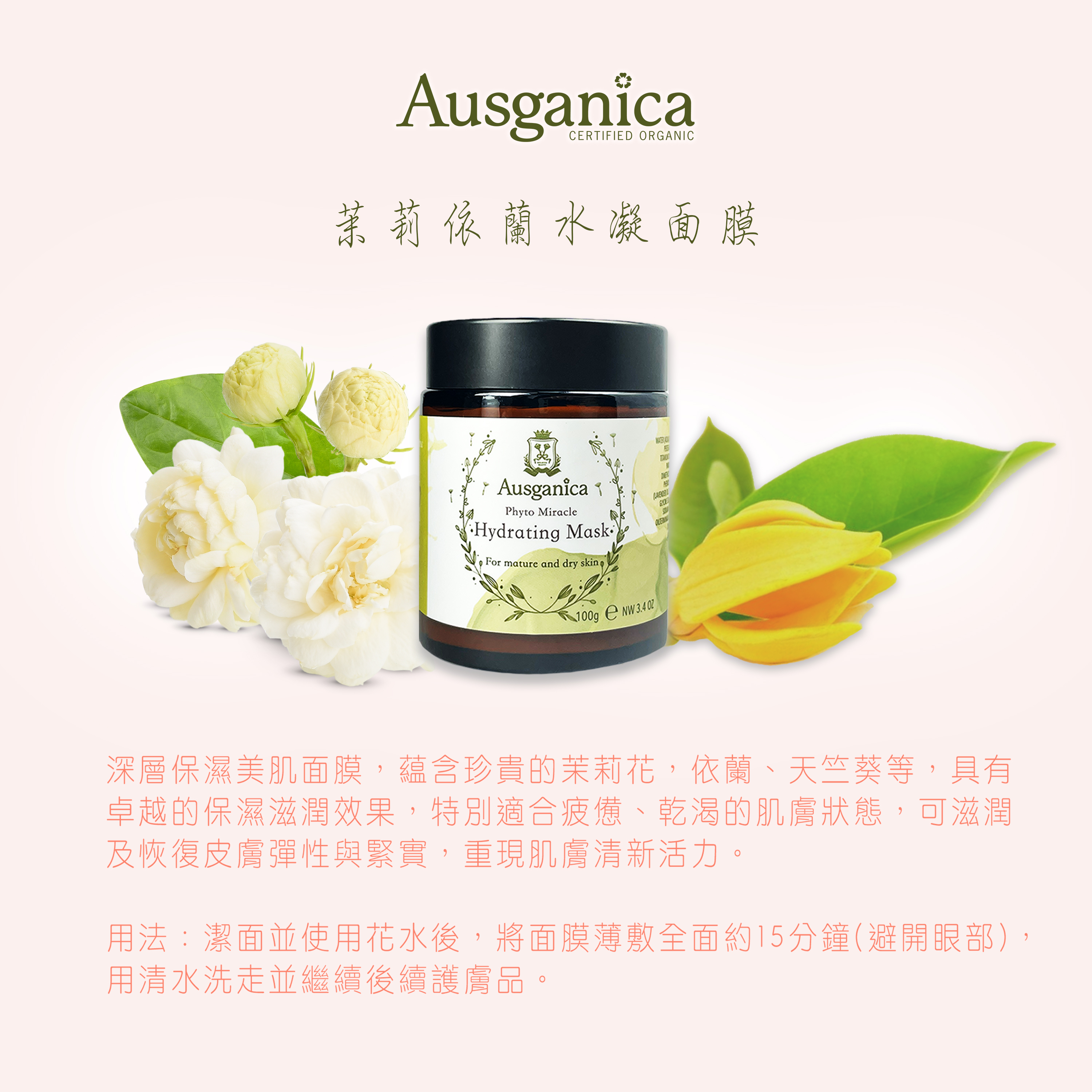 茉莉依蘭水凝面膜