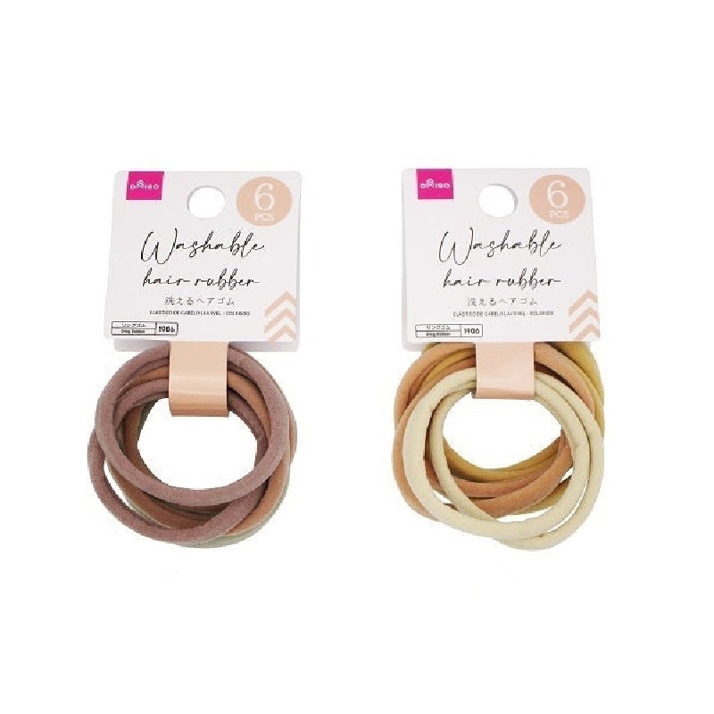 髮圈/米色 6入