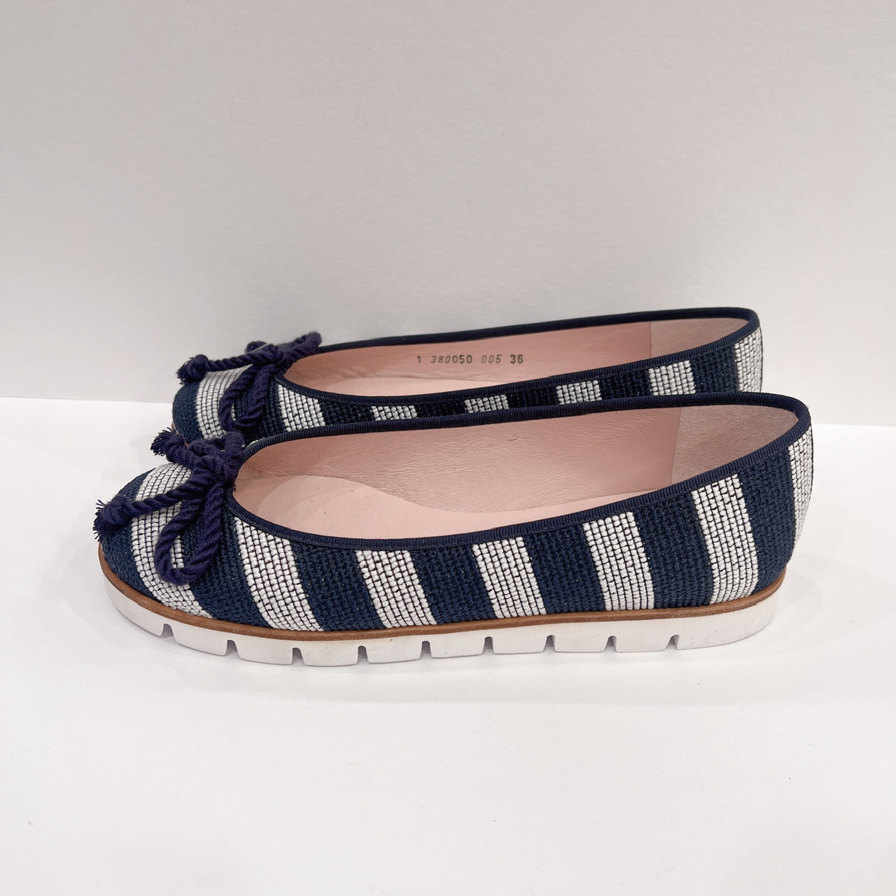 橫條厚底娃娃鞋