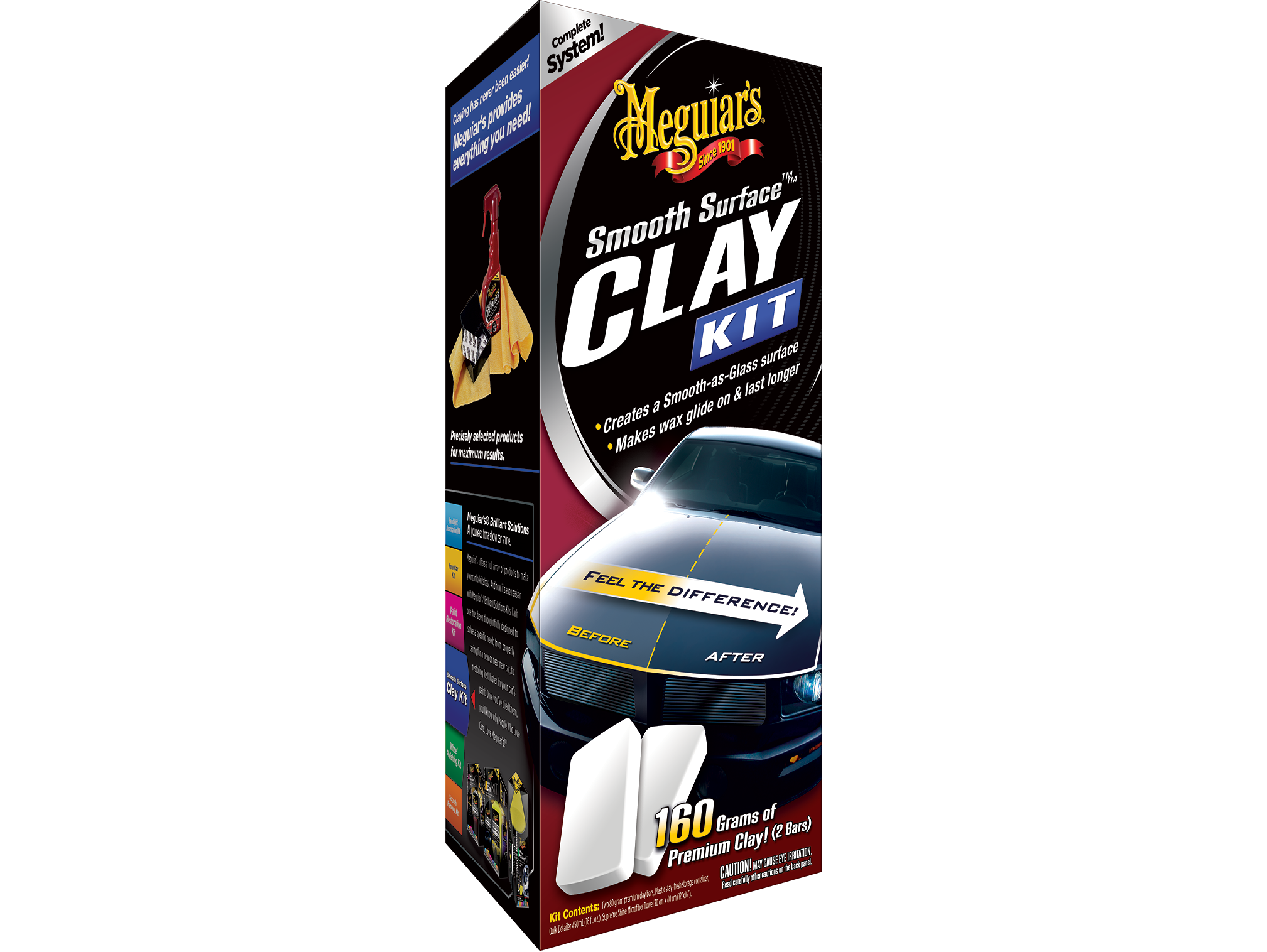 美光-車漆除漬泥膠特級套裝(泥膠/抹車噴霧/微細纖維布)(3件裝)