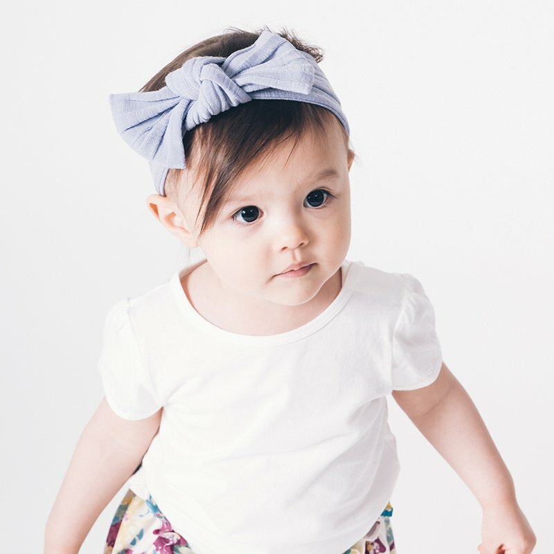 Niva 嬰幼兒寬版織紋髮帶-甜美紫