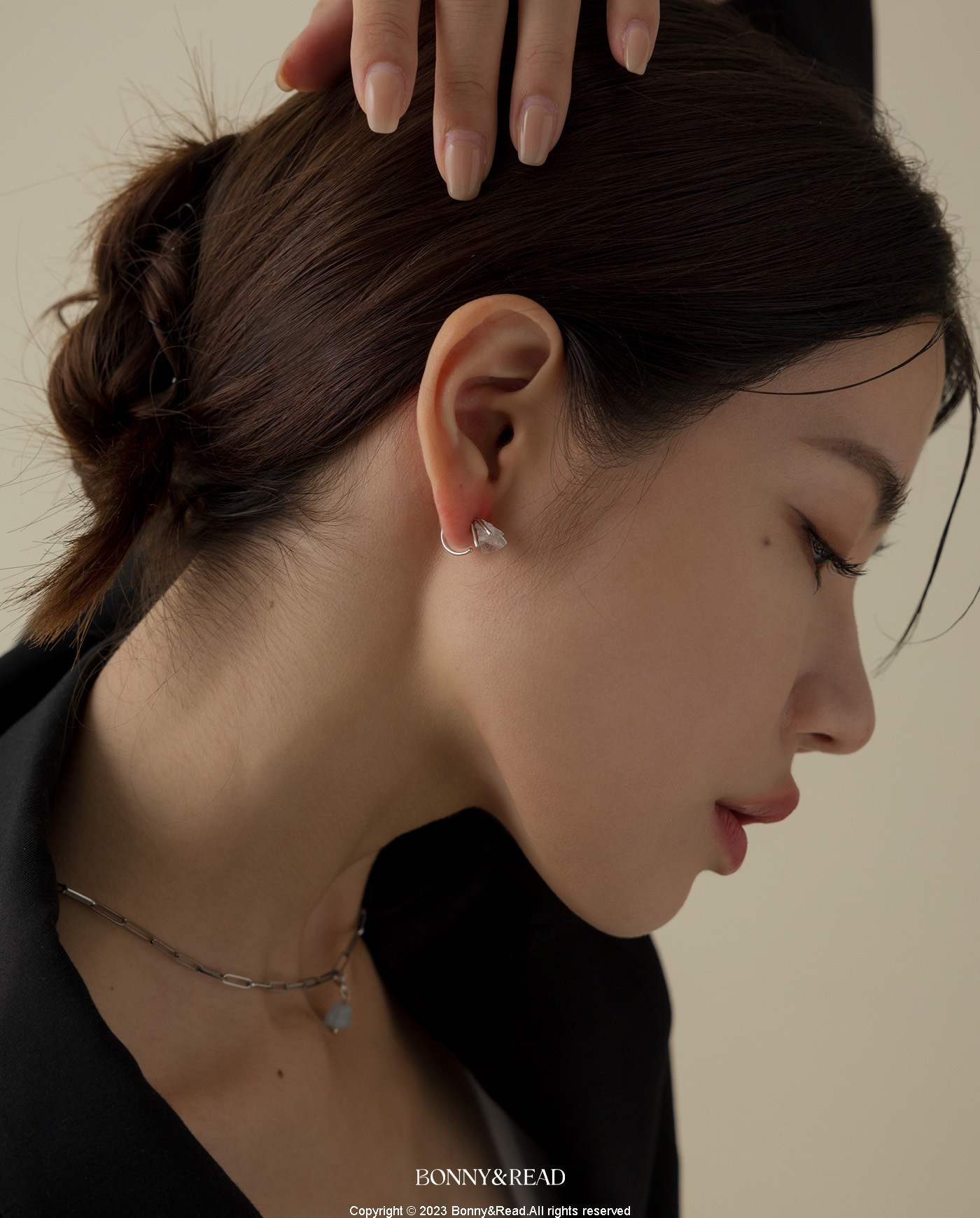 平價飾品,鍍白金,水晶,礦石,白水晶,海藍寶,耳環