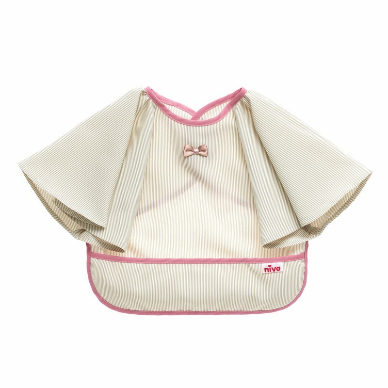 Niva 可愛造型圍兜/口水巾-餐桌小淑女(米)