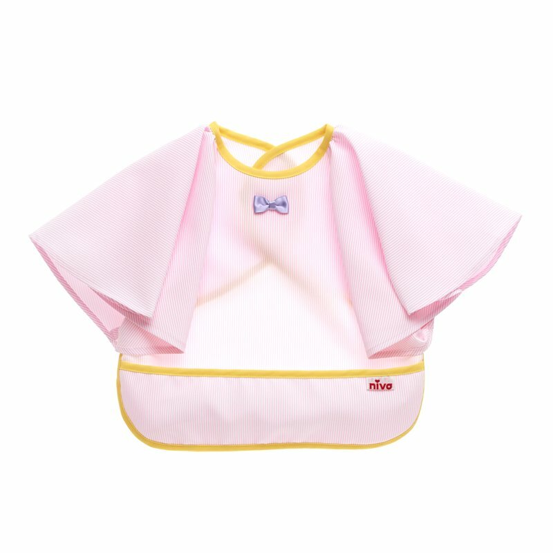 Niva 可愛造型圍兜/口水巾-餐桌小淑女(粉)