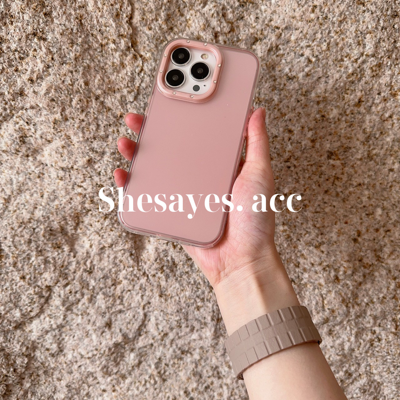 IPHONE Barbie系列｜愛心鑲鑽支架手機殼