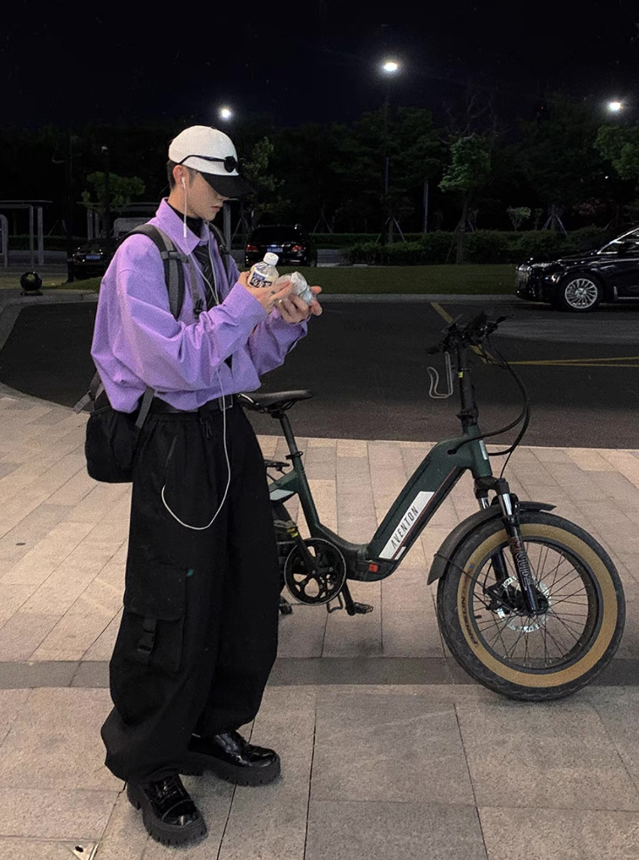 Aurocean 冷感落肩寬鬆長袖襯衫