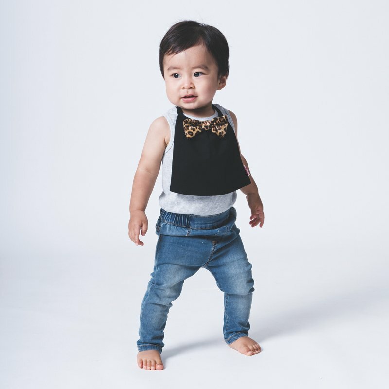 Niva 可愛造型圍兜/口水巾-豹紋小帥氣