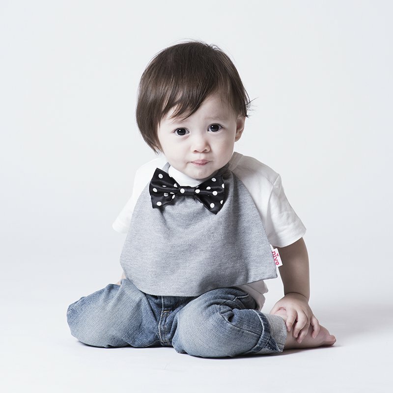 Niva 可愛造型圍兜/口水巾-領結小紳士