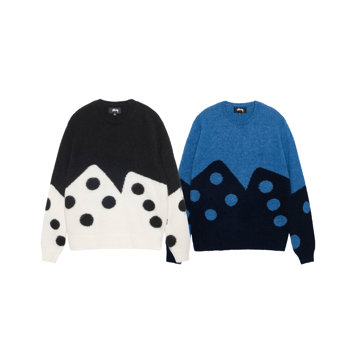 Stussy DICE FUZZY CREW ニット セーター 2025年最新】stussy ニット ダイスの人気アイテム - メルカリ
