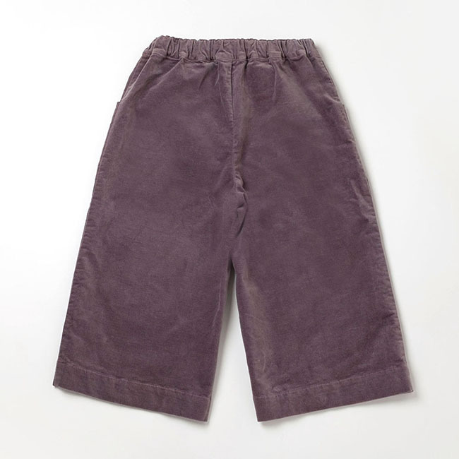 PIPPY 典雅絨布寬口7分長褲 灰紫