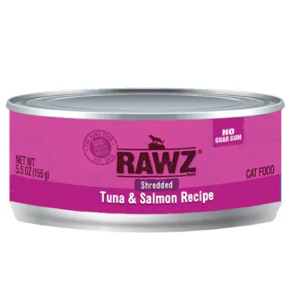 Rawz Shredded Cat Food - Tuna & Salmon Recipe．155g【24cans】