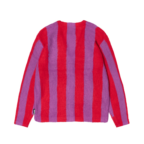 車庫服飾】Stussy 23FA STRIPE BRUSHED CARDIGAN