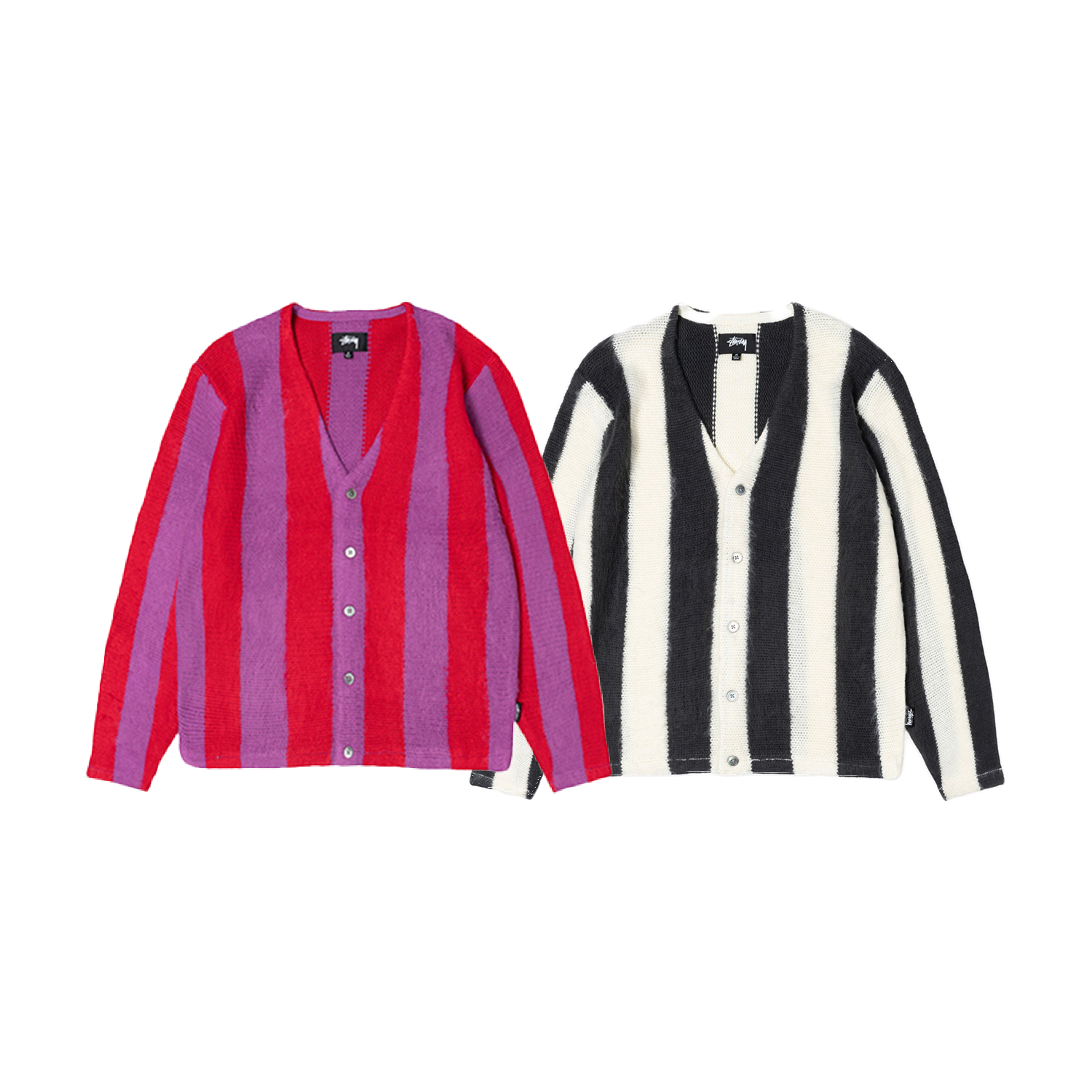 【車庫服飾】Stussy 23FA STRIPE BRUSHED CARDIGAN