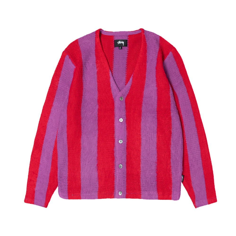 【車庫服飾】Stussy 23FA STRIPE BRUSHED CARDIGAN