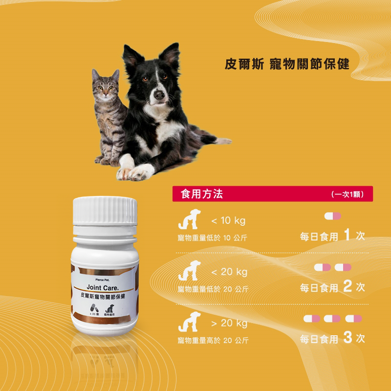 pierce pet, 皮爾斯, 寵物, 寵物保健, 寵物保健品, 關節健康, 軟骨, 三文魚, 羅望果, 薑黃