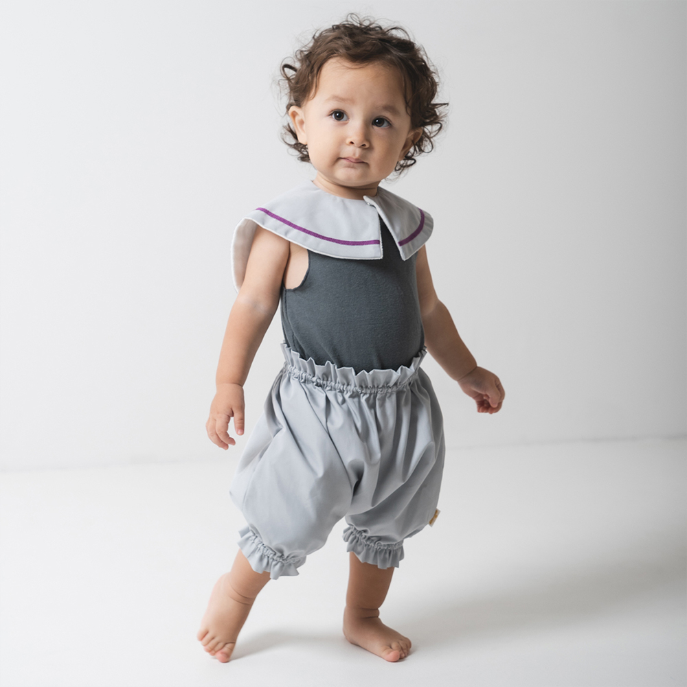 Niva 可愛造型圍兜/口水巾-小水手(銀河灰)