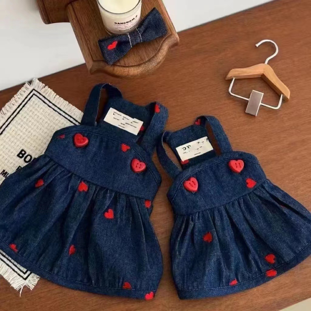 宠物衣服 爱心背带裙