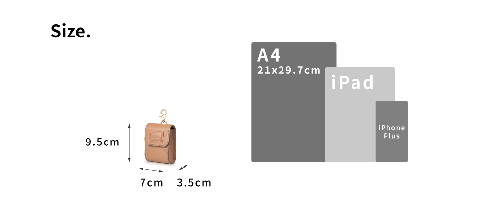 satana 漫享迷你皮革卡包 SFL0020-422 尺寸