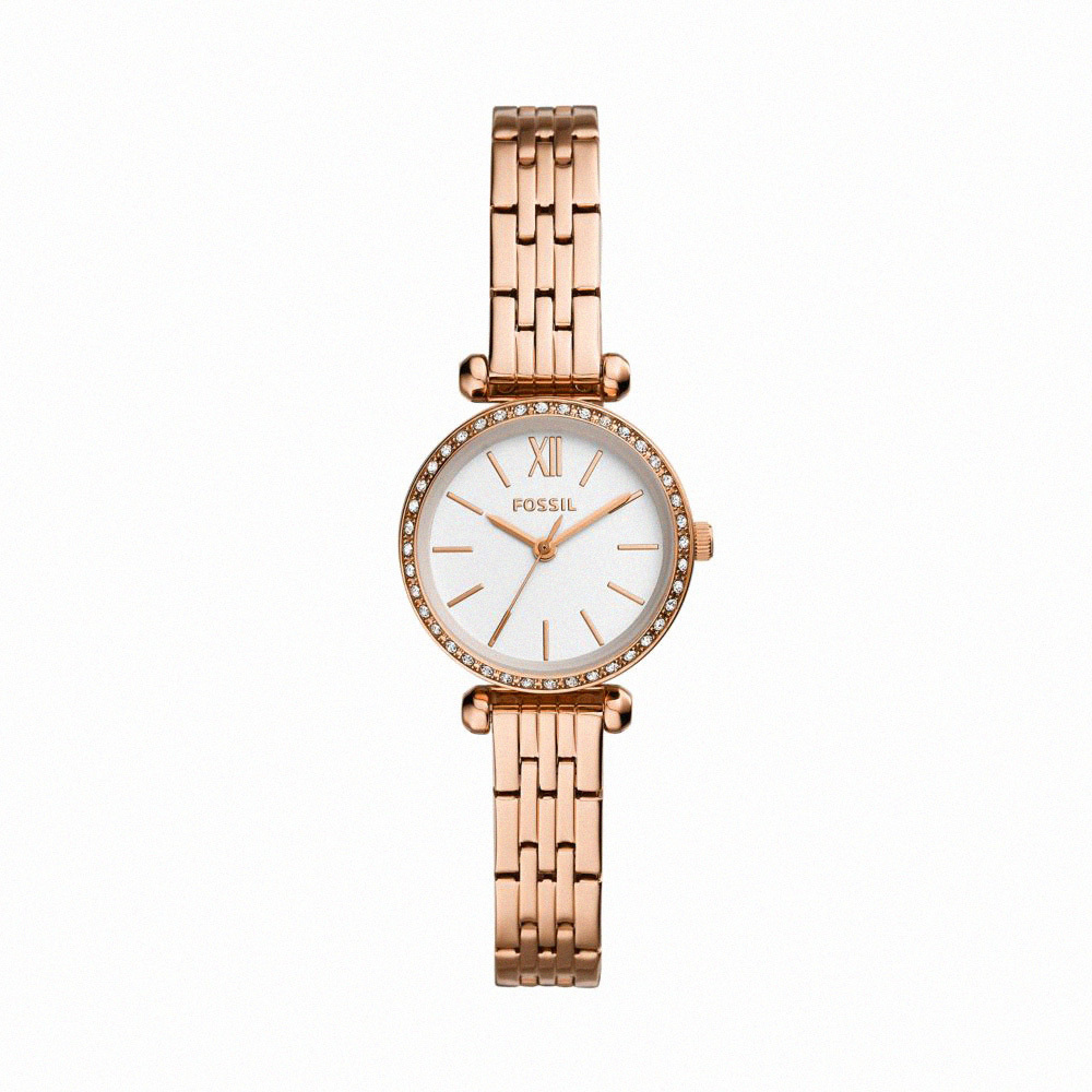 Tillie Mini 環鑽雅緻鏈帶女錶 玫瑰金色不鏽鋼錶帶 26MM BQ3502