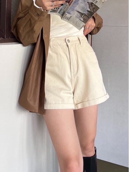 （現＋預）後鬆緊短褲（杏）