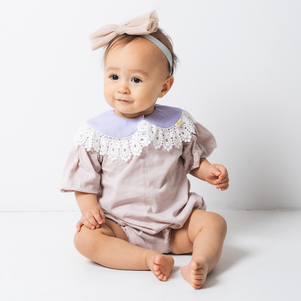 Niva 可愛造型圍兜/口水巾-小甜心(浪漫紫)