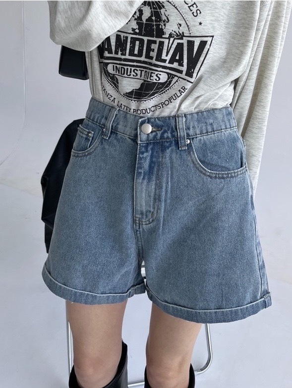 （現＋預）後鬆緊短褲（藍）