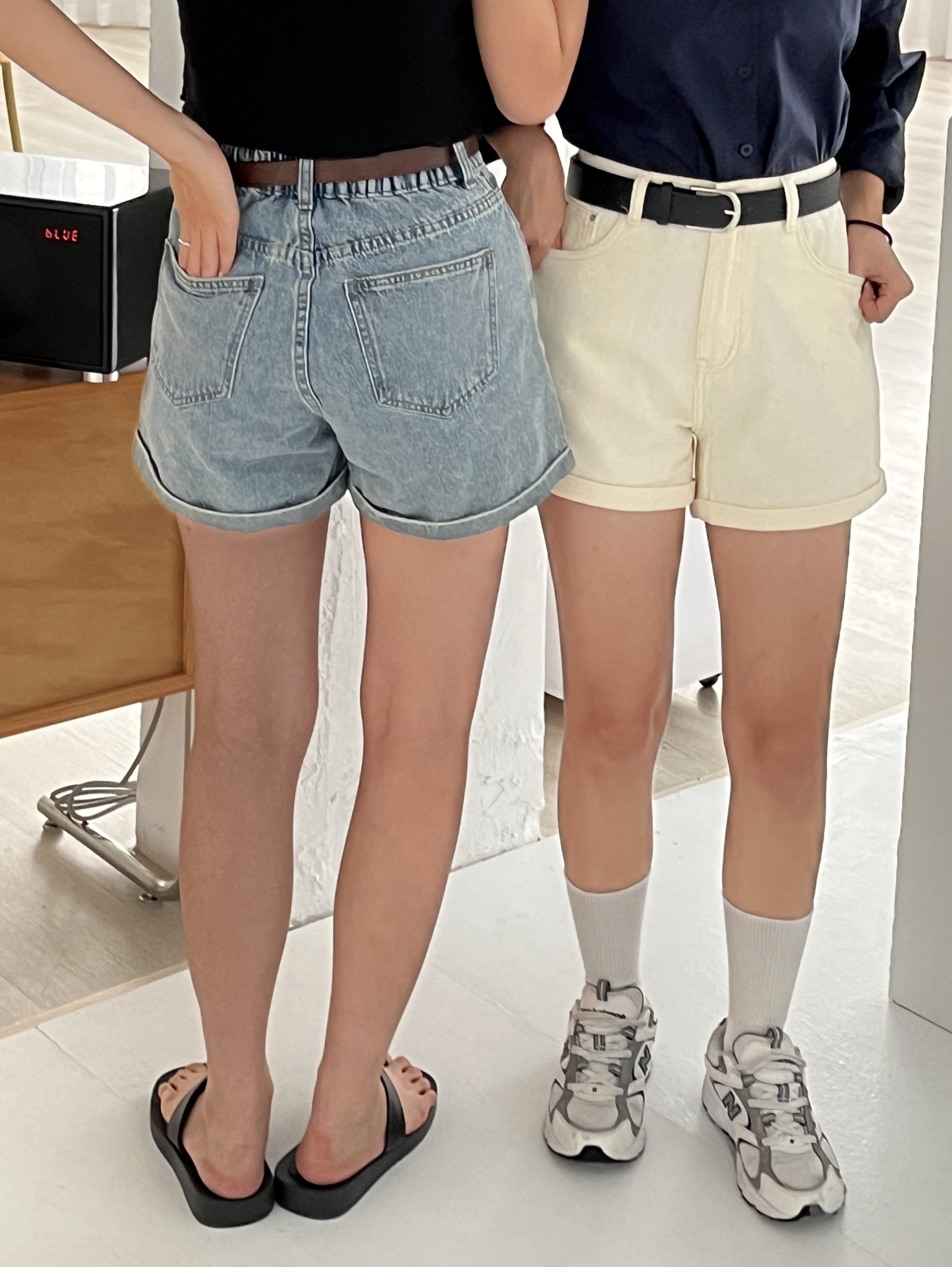 （現＋預）後鬆緊短褲（藍）