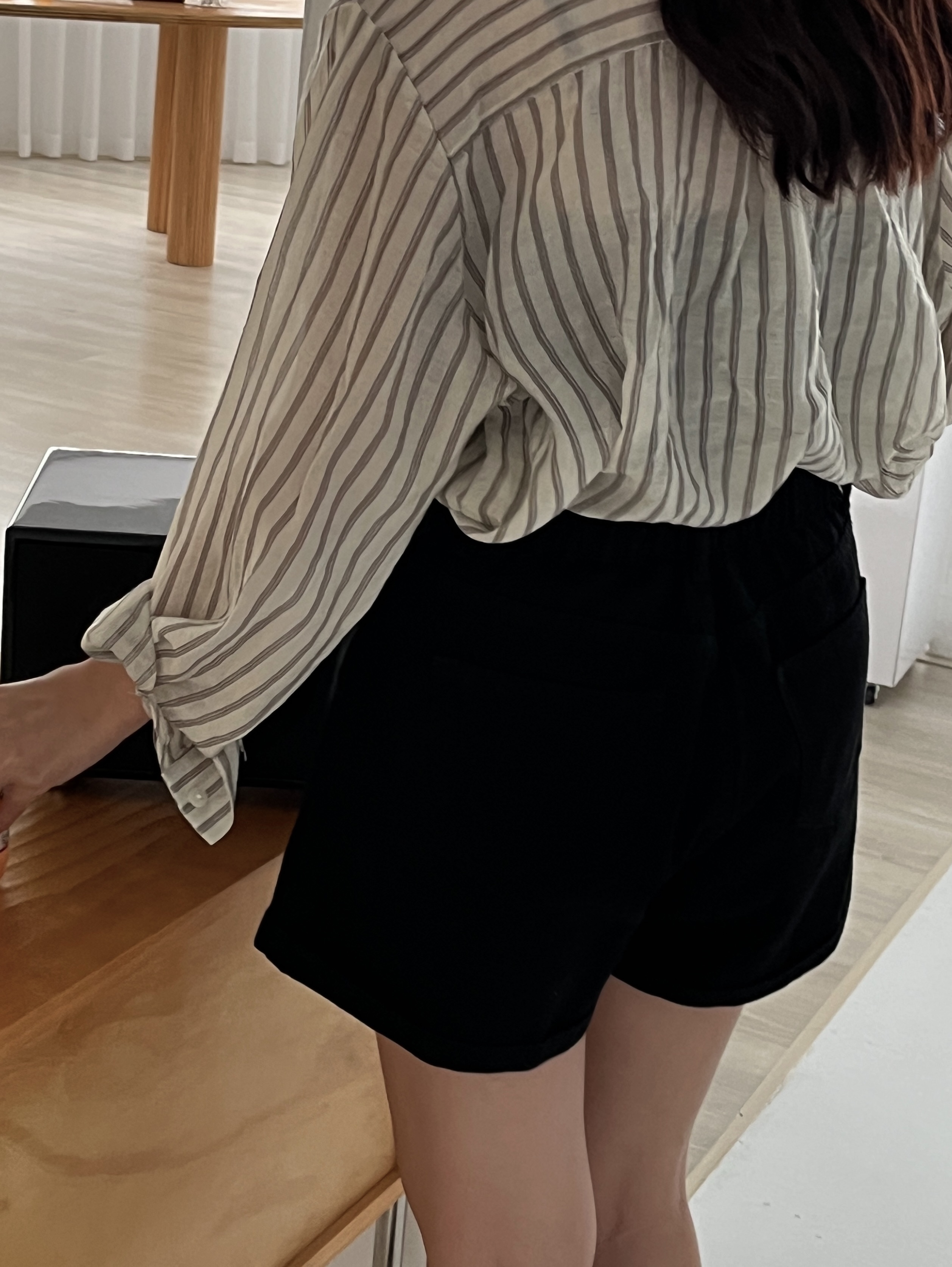 （現＋預）後鬆緊短褲（黑）