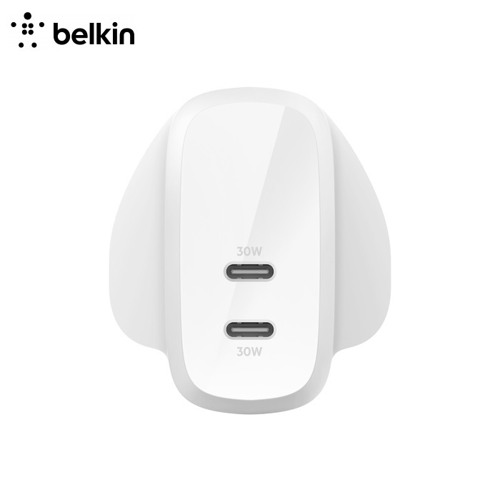Belkin 雙 USB-C 60W 充電器 WCB010myWH