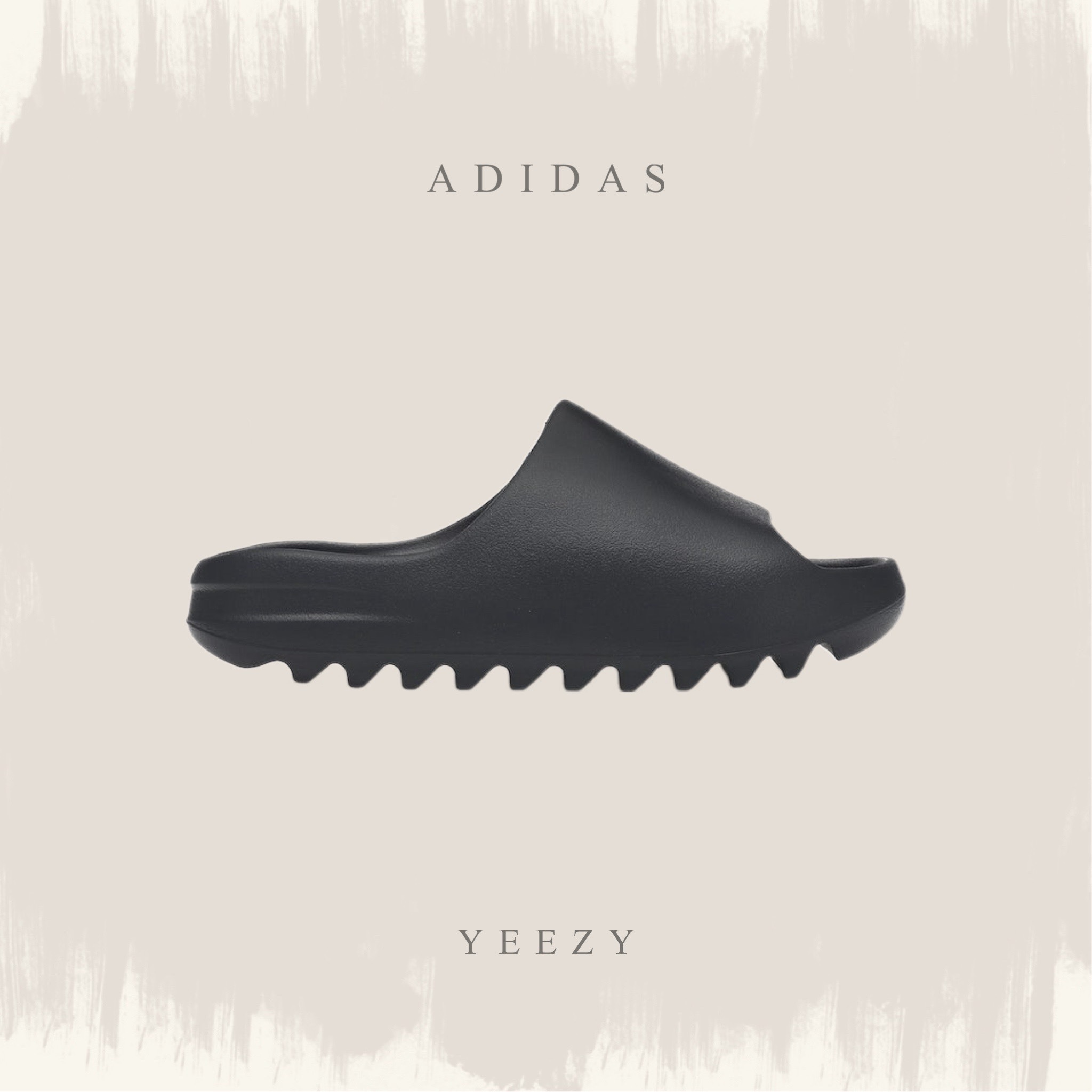 ADIDAS YEEZY SLIDE SLATE GREY 黑灰厚底拖鞋