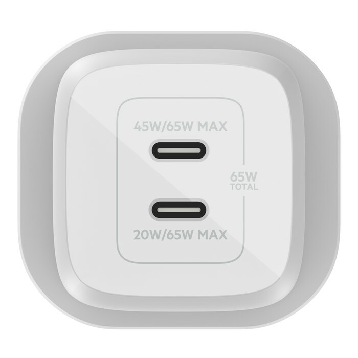 Belkin 雙 USB-C 65W GaN 充電器 WCH013myWH