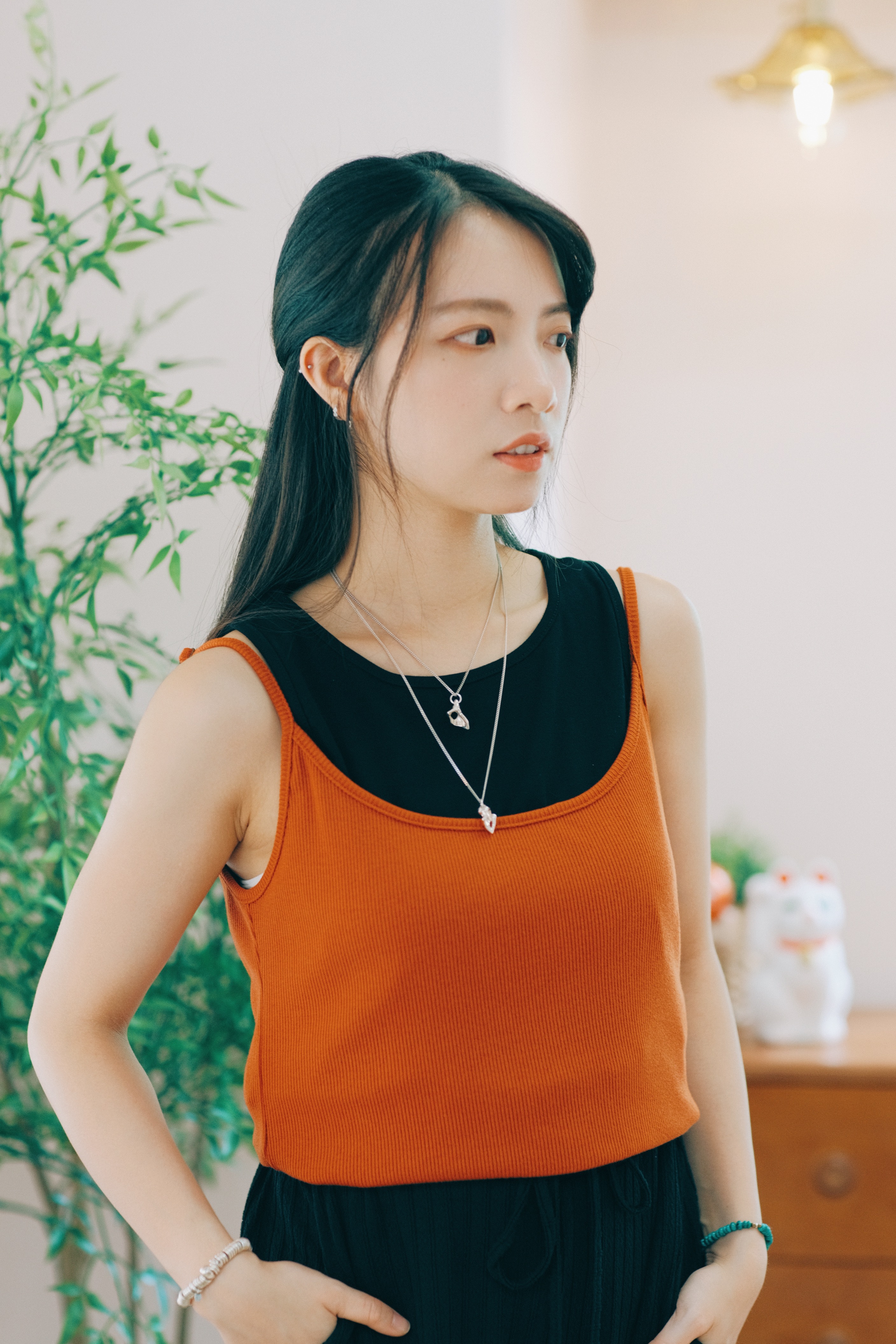 五色／A－羅紋外搭背心／Ribbed Tank Top