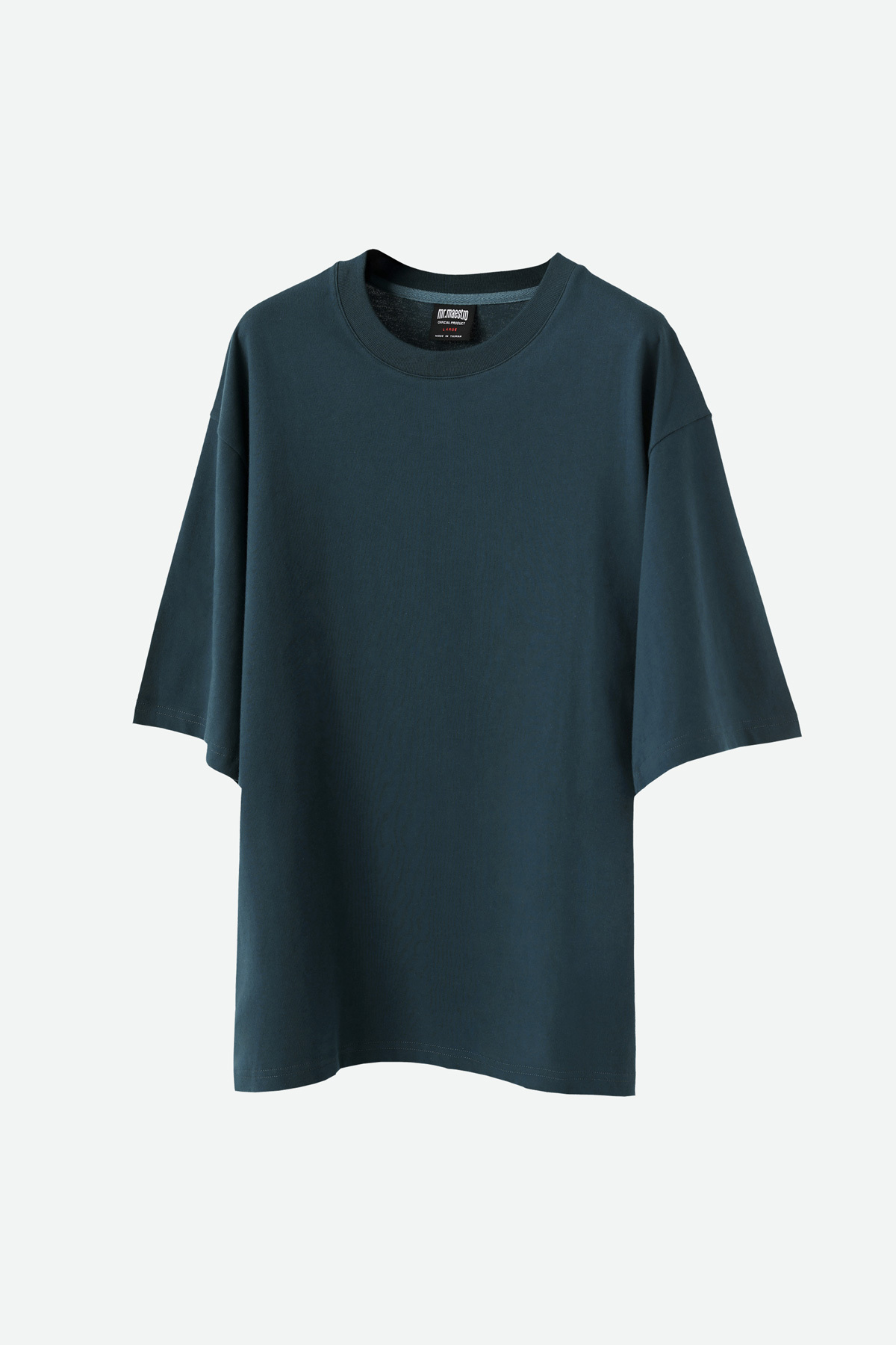 mr.maestro  Wide 落肩寬版  - 高磅數純棉素Tee 藍墨色
