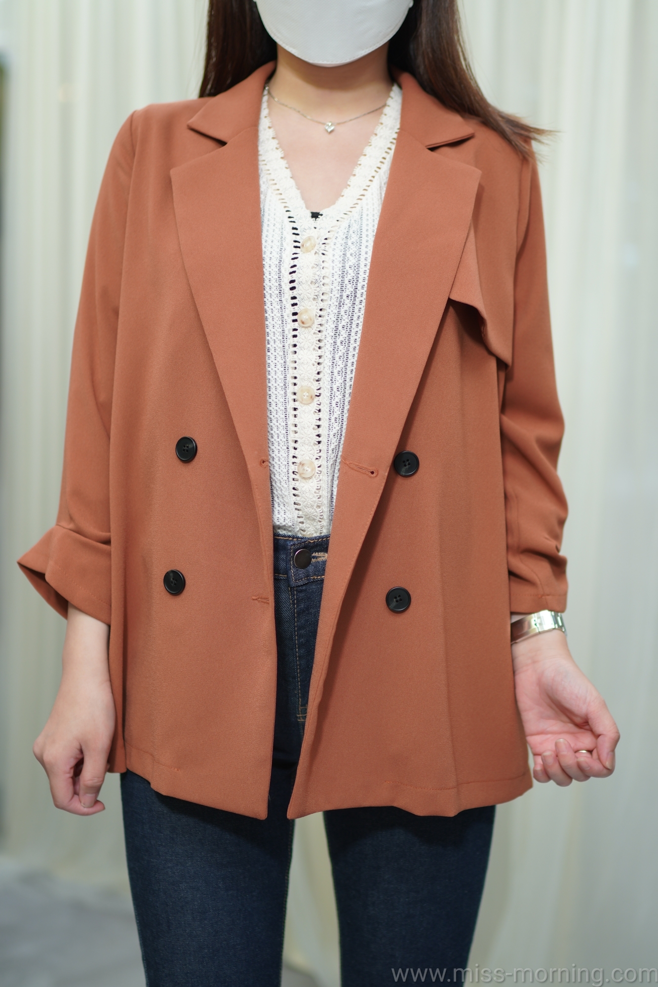 孖襟款顯瘦外套(99360)